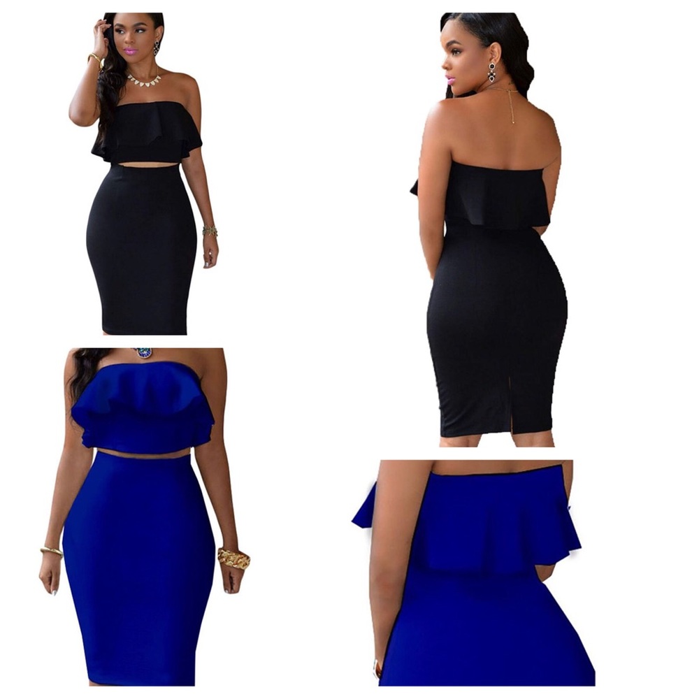 Crop top and skirt set